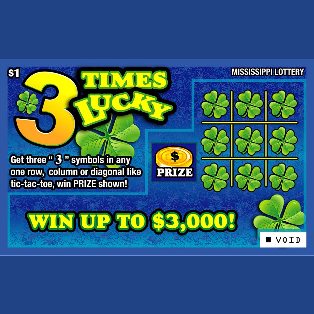 3 Times Lucky Scratch Off Ticket
