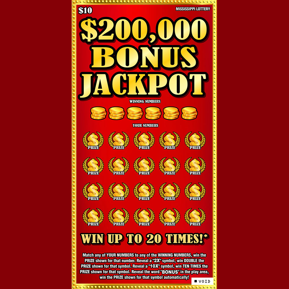 $200,000 Bonus Jackpot scratch-off game