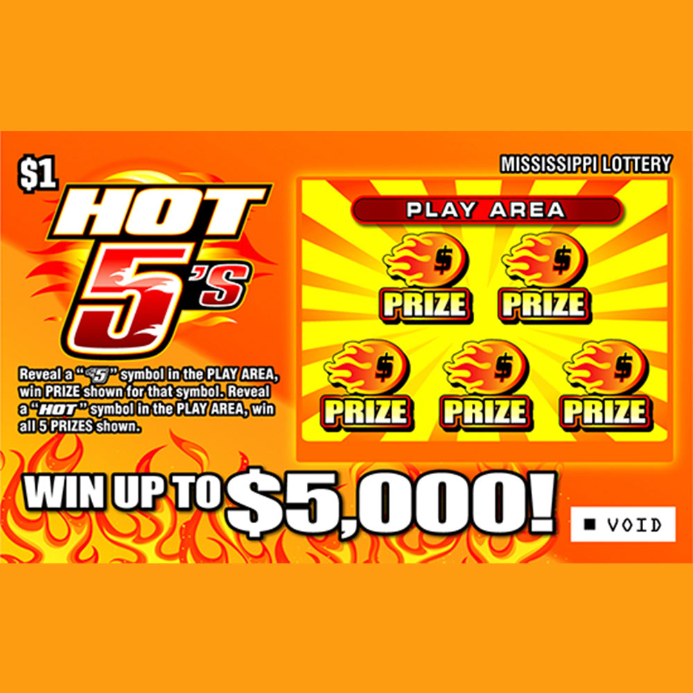 Hot 5s scratch-off game to win up to $5,000