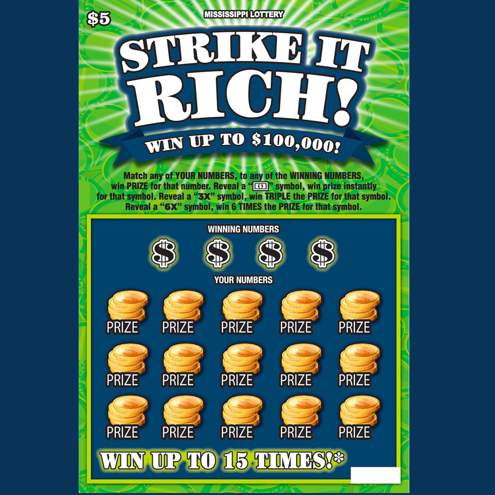 Strike it Rich scratch-off game