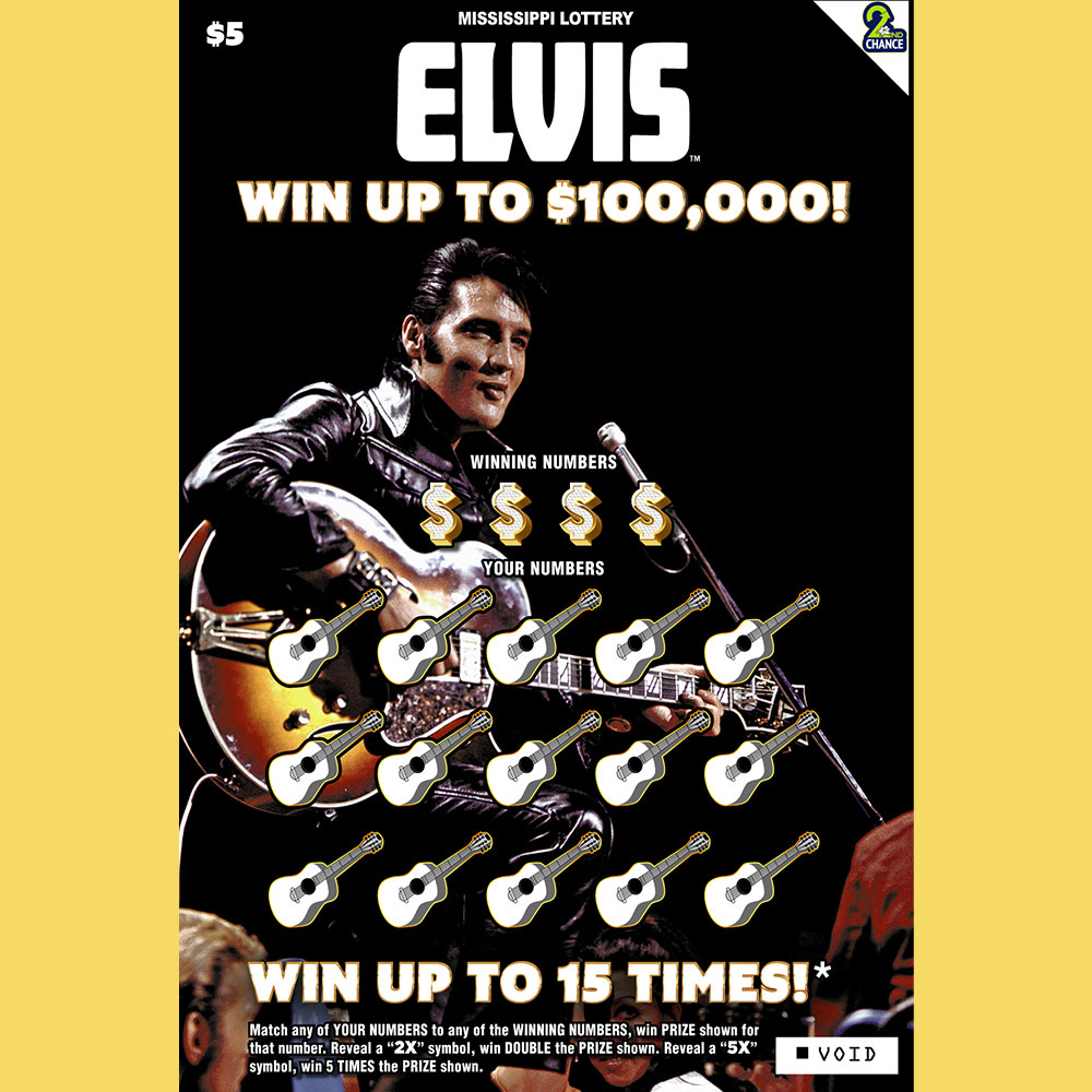 Elvis scratch-off game for the Mississippi Lottery